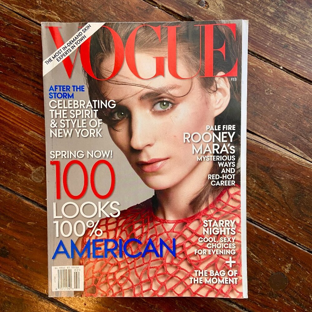 VOGUE Magazine February 2013 Rooney Mara Hurricane Sandy Denim US Edition